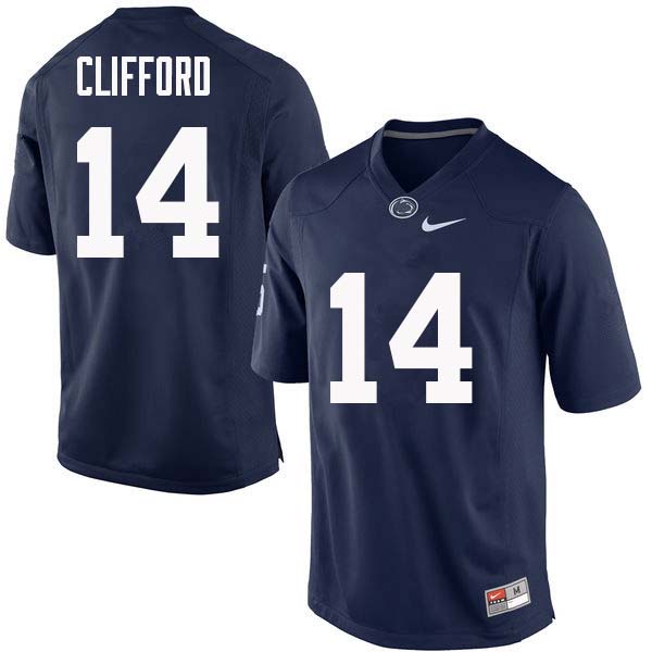 Men #14 Sean Clifford Penn State Nittany Lions College Football Jerseys Sale-Navy